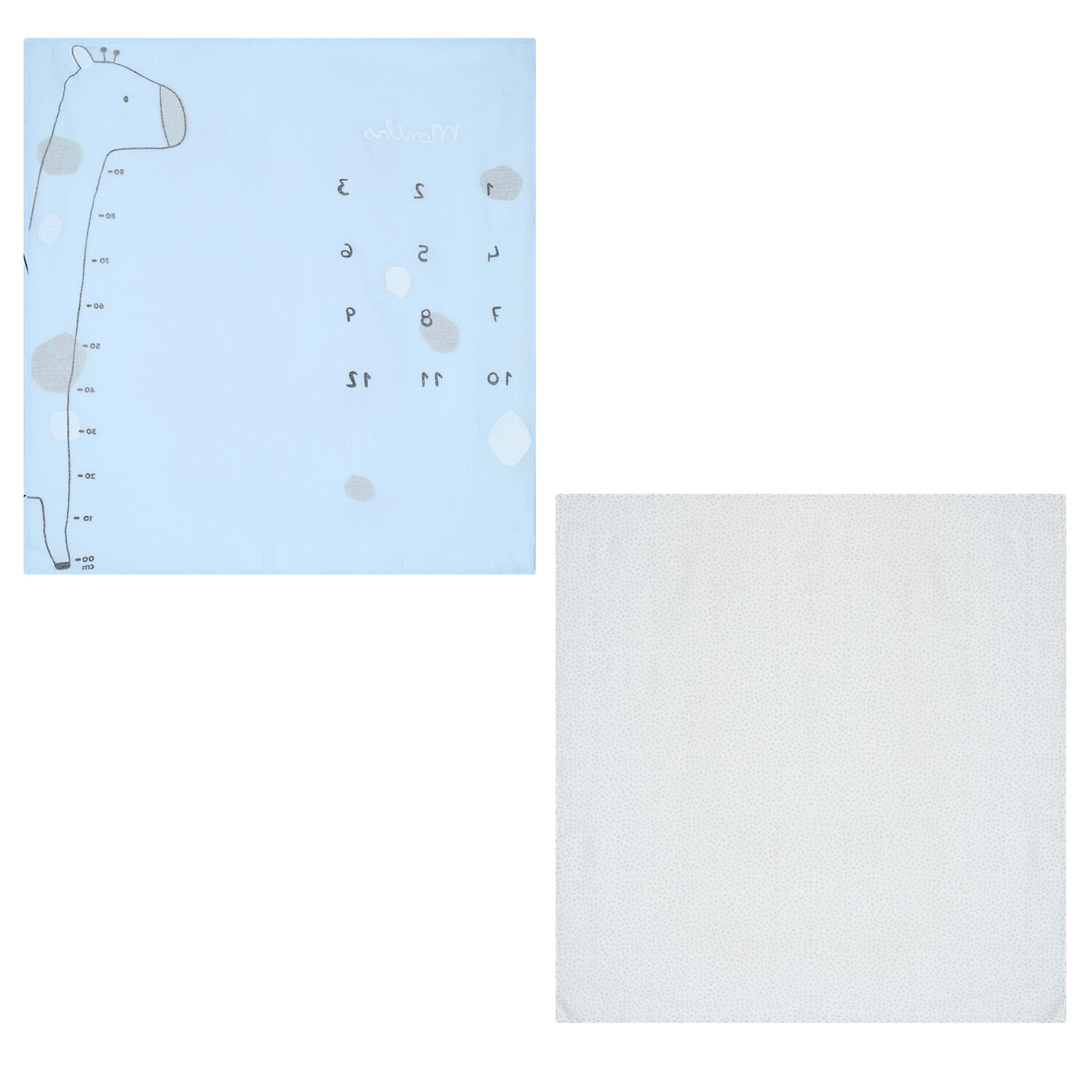 White & Blue Muslin Swaddles ( 2-Pack ), 1, hi-res image number null